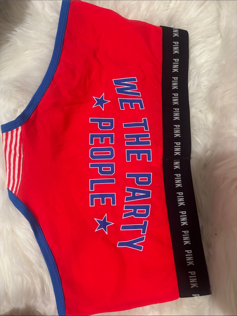 PINK Victoria’s Secret Red 'We The Party People' Boyshort